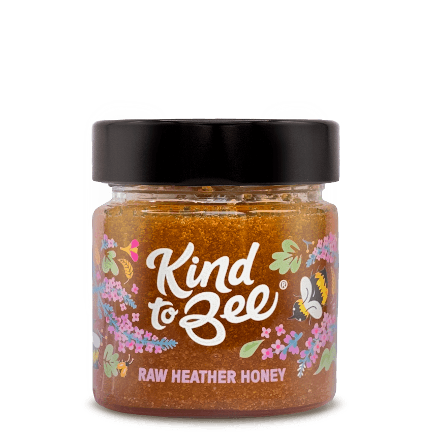 250g jar of Raw Heather Honey from Kind To Bee