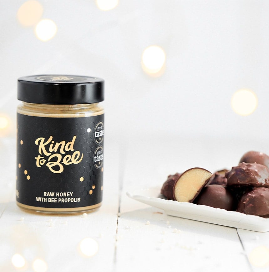 Propolis honey is a great substitute for sugar when making Marzipan