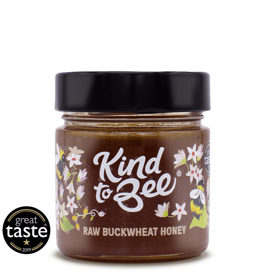 The 2019 Great Taste award winning Raw Buckwheat honey from Kind to Bee 250g