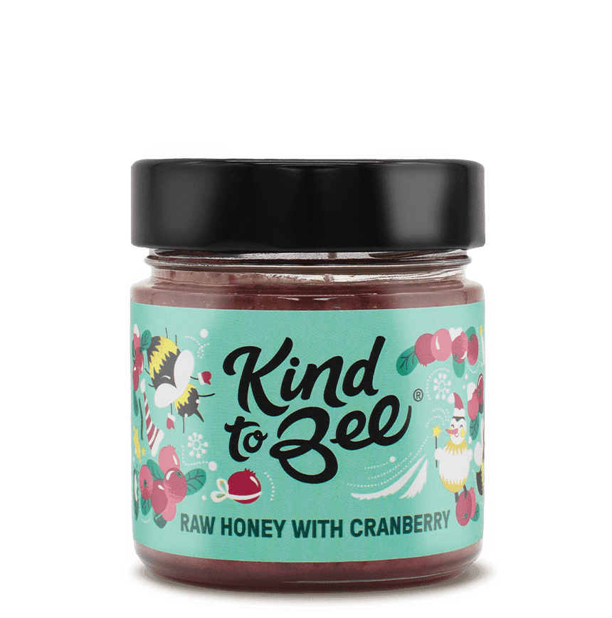 Raw Honey With Cranberry from Kind to Bee 250g